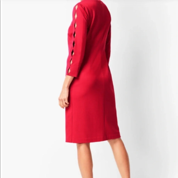 RSVP by Talbots Red Above The Knee Scalloped Sleeve Dress, Women’s Size 2 Petite - Picture 6 of 9
